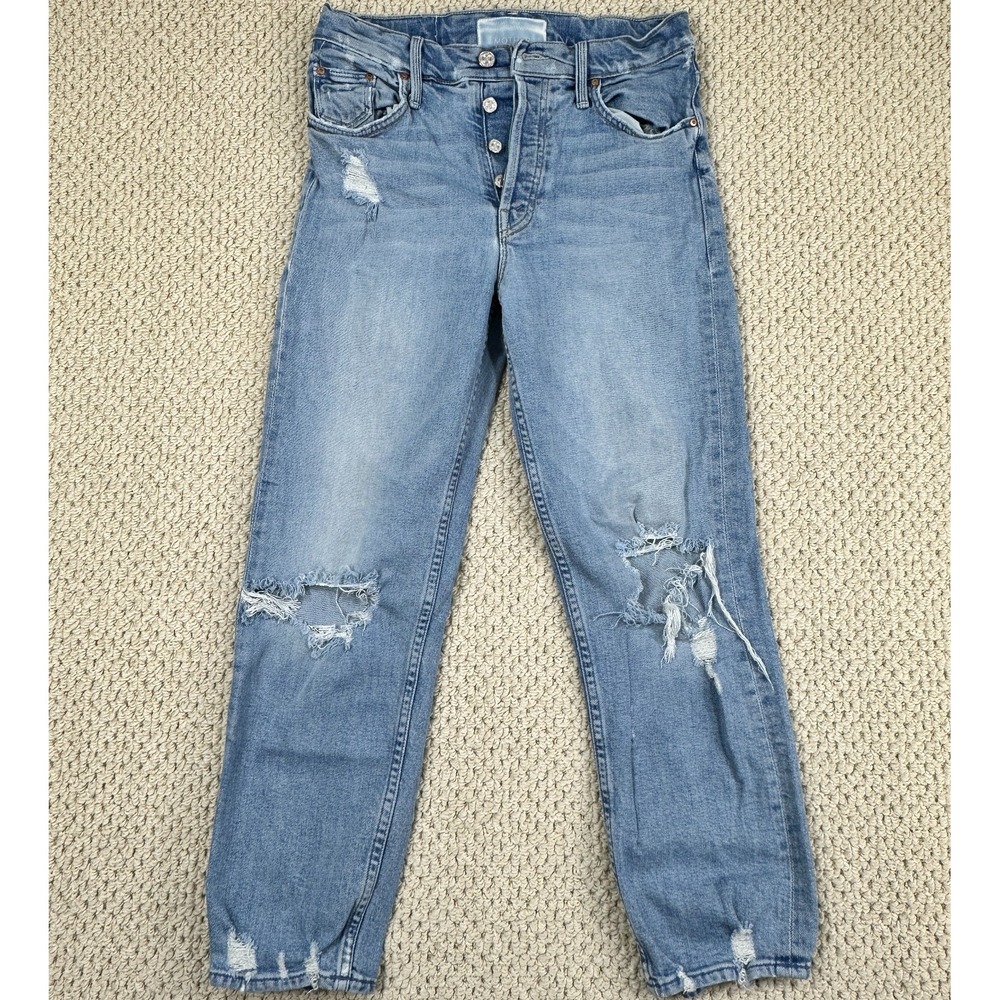 Mother Superior Jeans Womens 28 The Confession The Tomcat Button Fly Distressed